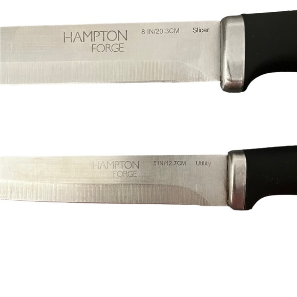 Hampton Forge Epicure Superior Steel No Stain 8” Slicer & 5” Utility Knife Set - Picture 5 of 8